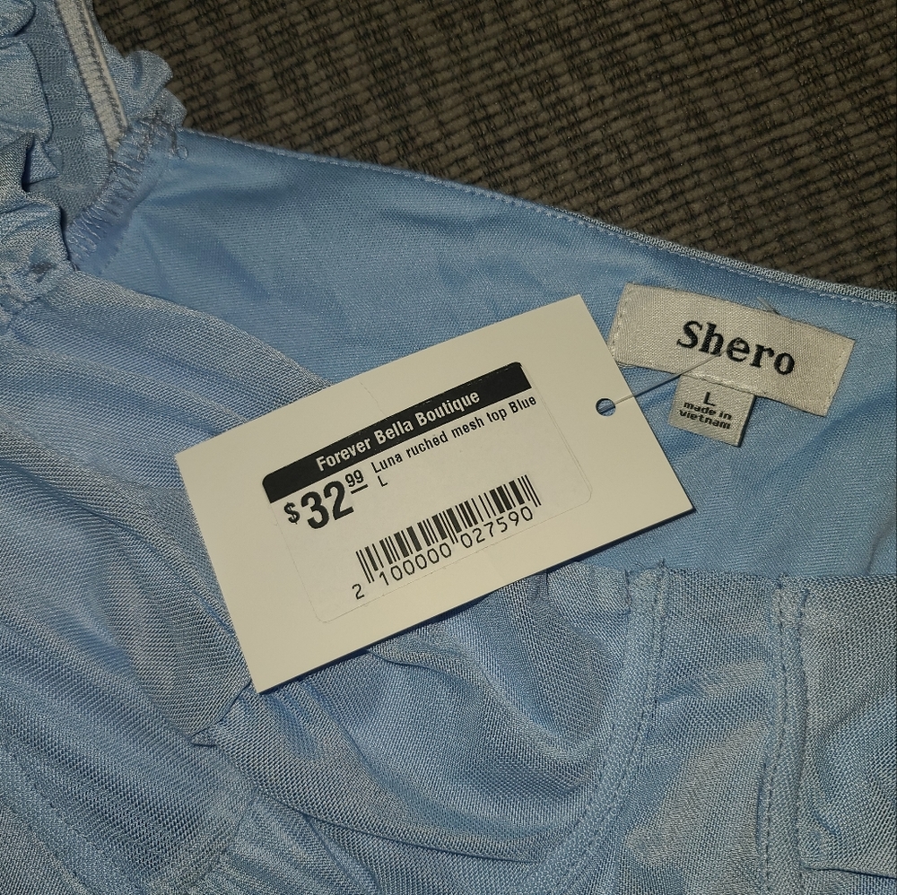 Luna Ruched Mesh Top - Picture 8 of 8